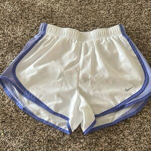 White and Purple Nike Shorts